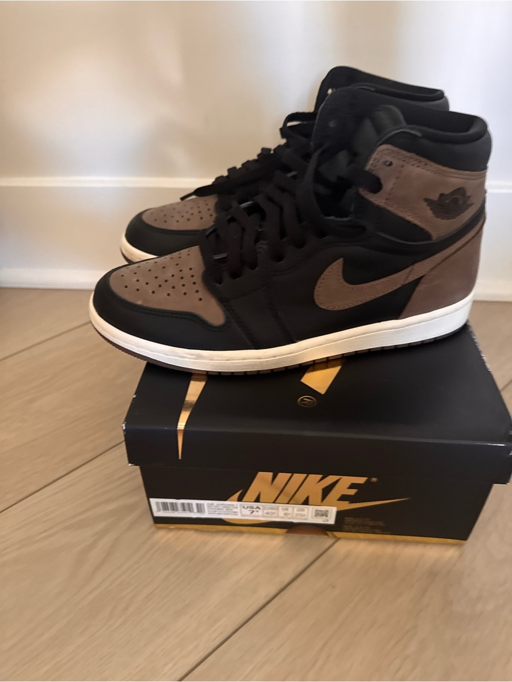 Nike Air Jordan 1 “Palomino” High Top Sneakers Black & Brown - Men’s 7.5